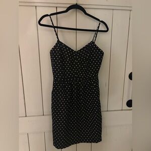 J. Crew Black and White Polka Dot Mini Dress